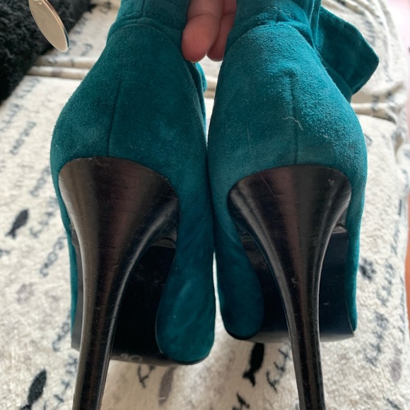 Marc Fisher teal open toe booties size 8.5 - Picture 8 of 12